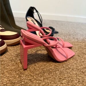 SCHUTZ Pink Strappy Heels